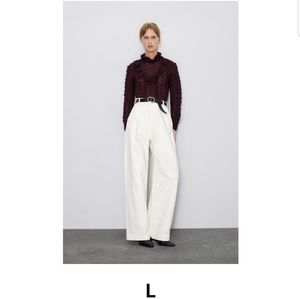 Zara Ruffled Knit Sweater